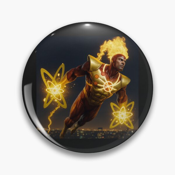 Item preview, Firestorm – The Atomic Hero | 3D Transparent Superpower Sticker designed and sold by Imagetore.