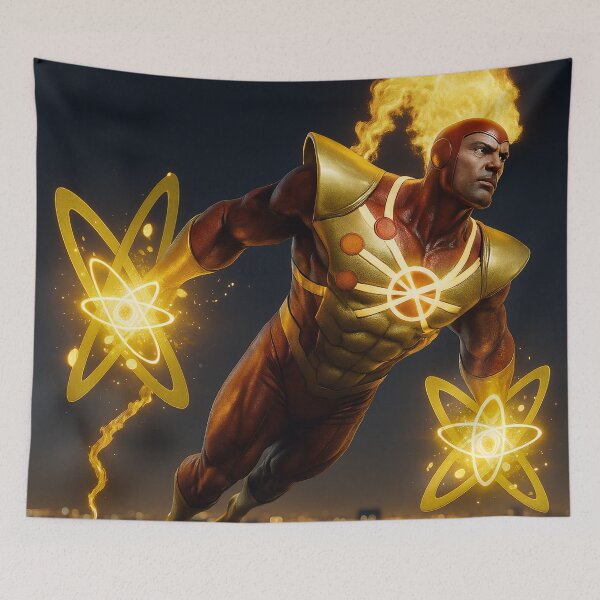 Item preview, Firestorm – The Atomic Hero | 3D Transparent Superpower Sticker designed and sold by Imagetore.