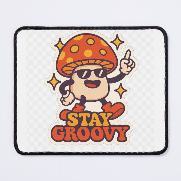 Item preview, Stay Groovy Mushroom designed and sold by Pletho Design Forge.