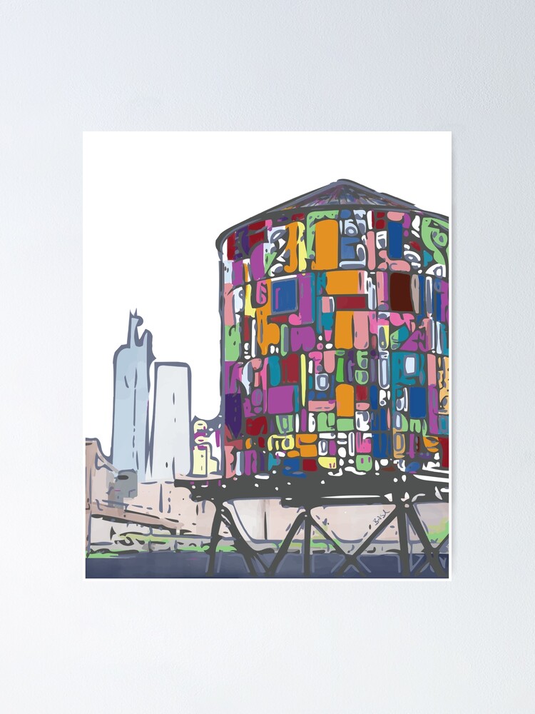 "Stained Glass Water Tower Brooklyn, New York" Poster for Sale by