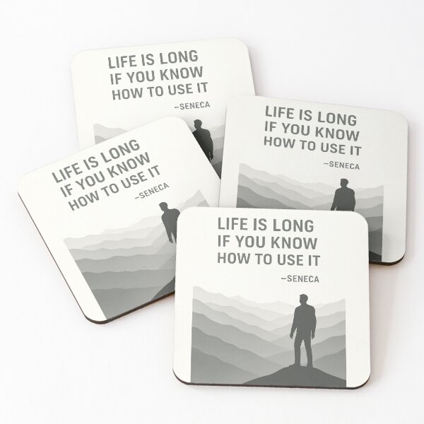 Item preview, Life Is Long If You Know How To Use It - Seneca Quote & Stoicism Hiking Backpacking Mountains designed and sold by Better4Tomorrow.