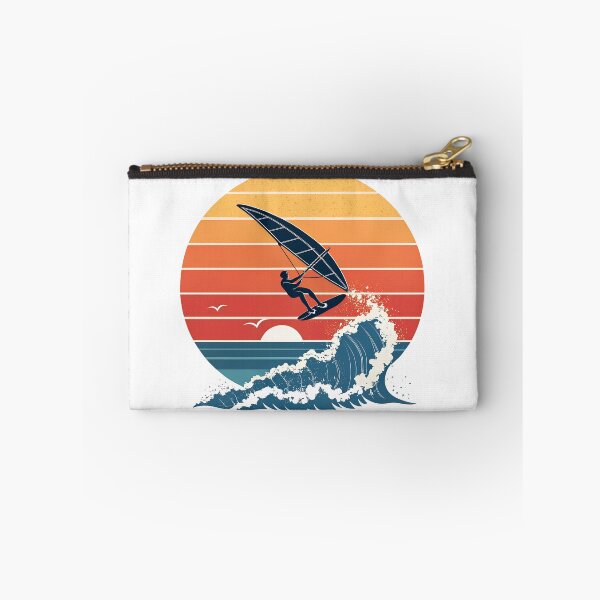 Item preview, Retro Wing Foiling Silhouette – Sunset Ocean Surf Style designed and sold by VividOrganica.