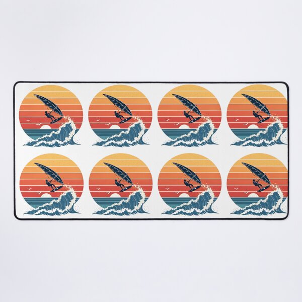 Item preview, Retro Wing Foiling Silhouette – Sunset Ocean Surf Style designed and sold by VividOrganica.