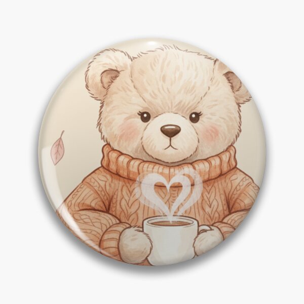 Item preview, Cozy Fall Bear | Autumn Coffee Art | Sweater Weather Aesthetic designed and sold by TrackinDaTrends.