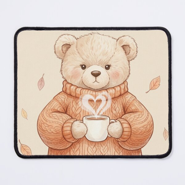 Item preview, Cozy Fall Bear | Autumn Coffee Art | Sweater Weather Aesthetic designed and sold by TrackinDaTrends.