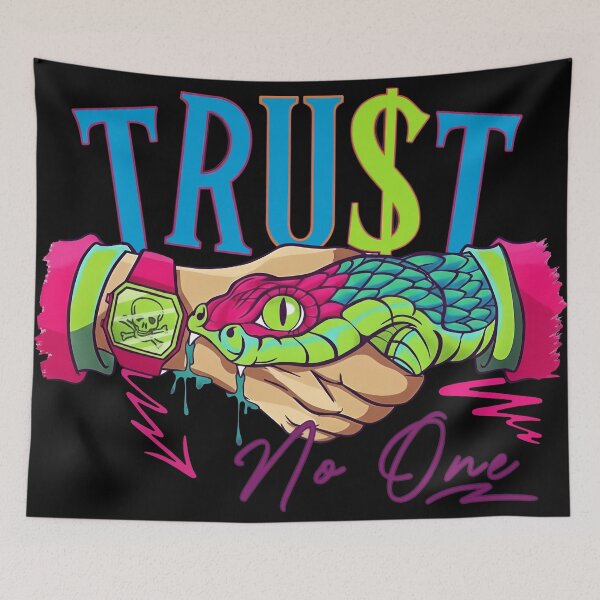 Item preview, Trust No One: Snake Handshake Drip Art Deception and Money designed and sold by zoughlal.