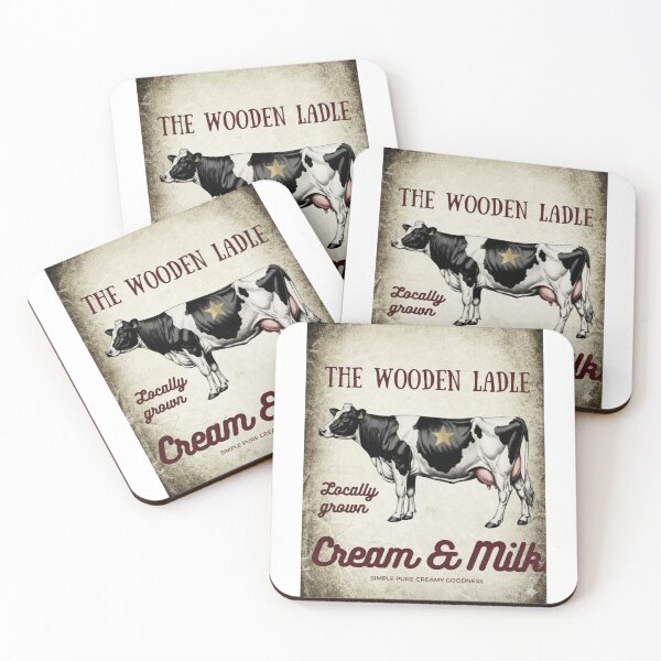 Item preview, Countryside Decor - The Wooden Ladle - Cream & Milk designed and sold by CharlieDesings.