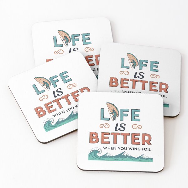 Item preview, Funny Wing Foiling Quote – “Life is Better When You Wing Foil” designed and sold by VividOrganica.