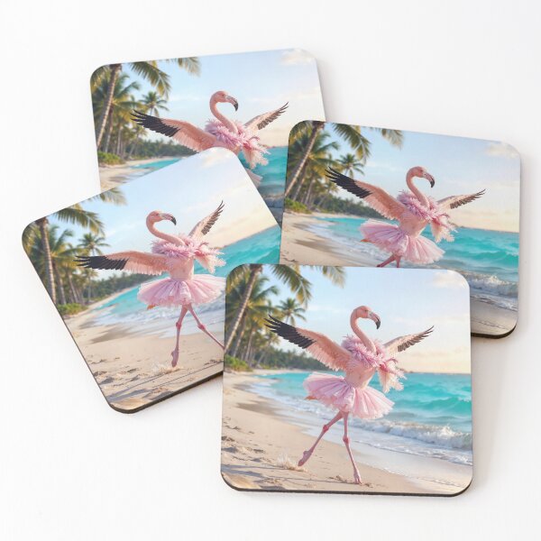 Item preview, Flamingo Wearing a Pink Tutu On a Tropical Beach designed and sold by Maria Dryfhout.