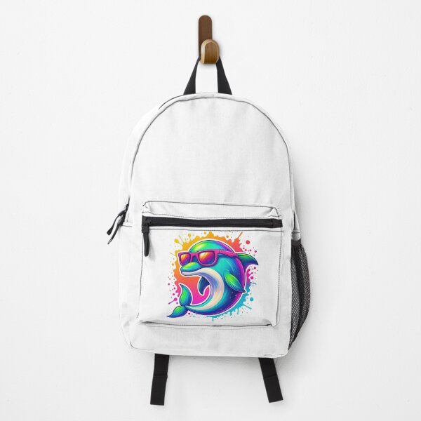 Item preview, Cool Neon Dolphin with Sunglasses Design designed and sold by ArtfulWeave.