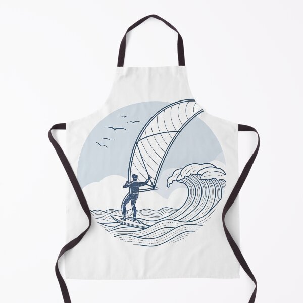 Item preview, Minimal Line Art Wing Foiler – Ocean Wave Illustration designed and sold by VividOrganica.