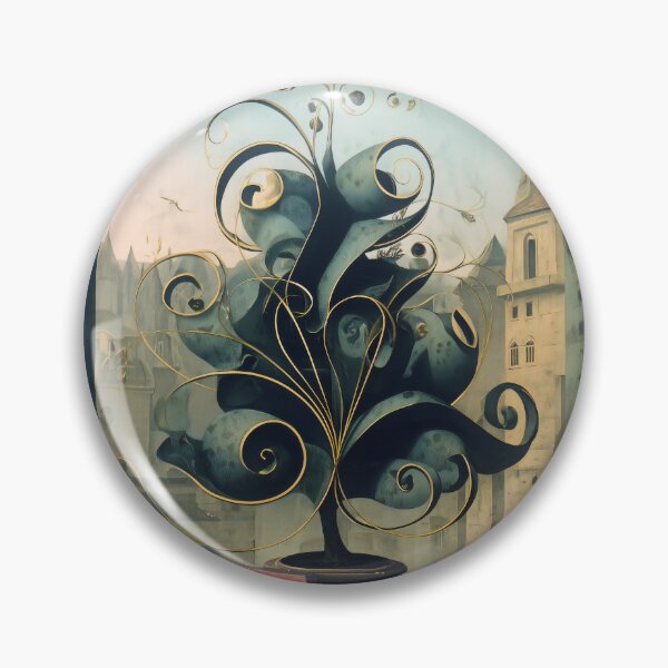 Item preview, 046 Whimsical Spiral Tree in a Castle designed and sold by nikoart001.