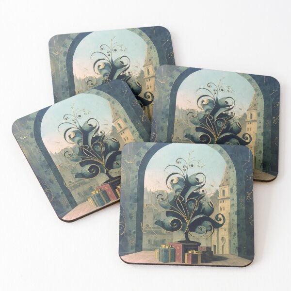 Item preview, 046 Whimsical Spiral Tree in a Castle designed and sold by nikoart001.