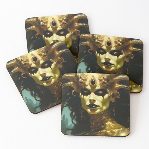 Item preview, Alien Queen in Gold - Sci Fi Art concept designed and sold by Delerat7.