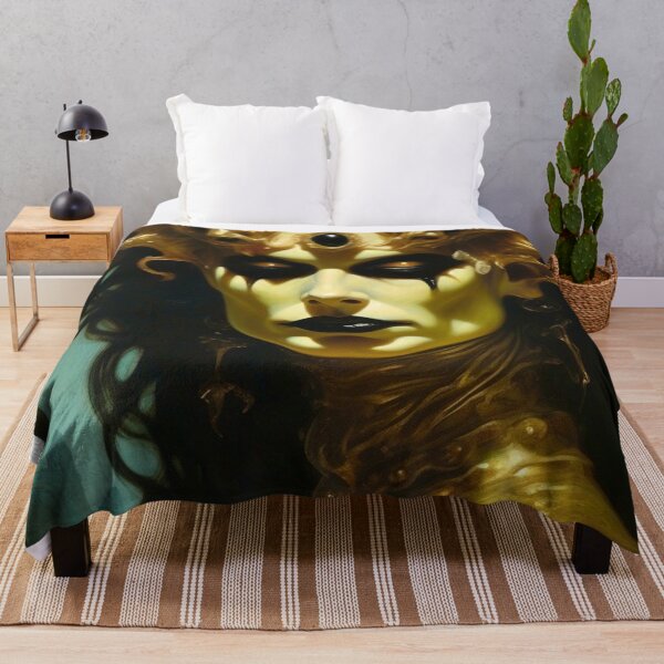 Item preview, Alien Queen in Gold - Sci Fi Art concept designed and sold by Delerat7.