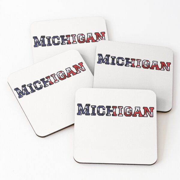 Item preview, Michigan USA Flag Typography – Patriotic Stars and Stripes American Pride Design designed and sold by Long Family Gifts.