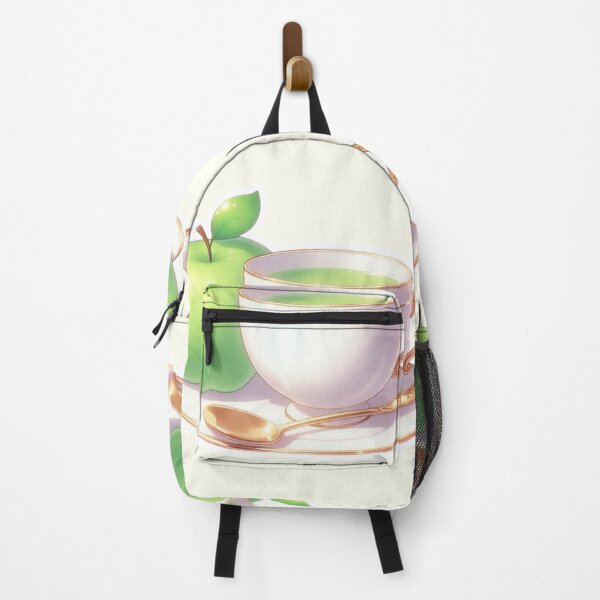 Item preview, Golden Tea Time with Apple – Soft Anime-Inspired Illustration designed and sold by Sugar Wisdom .
