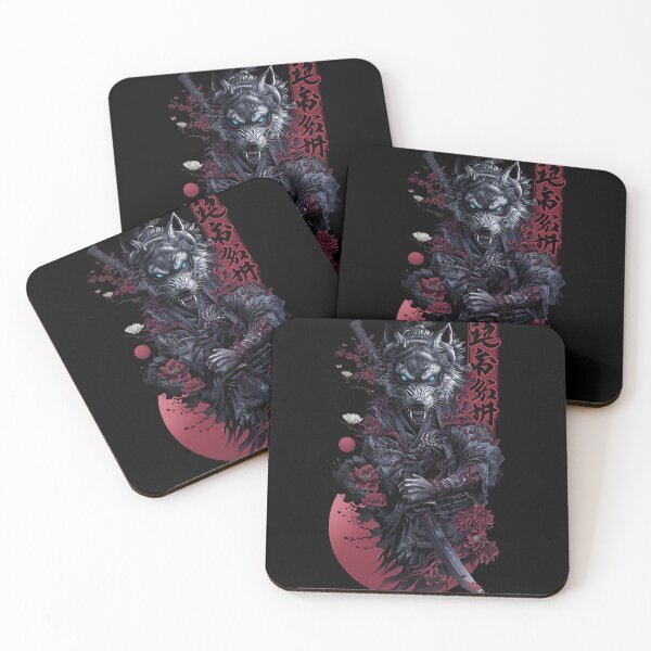 Item preview, Loyal Guardian: Wolf Samurai Warrior Dark Aesthetic Tattoo designed and sold by zoughlal.