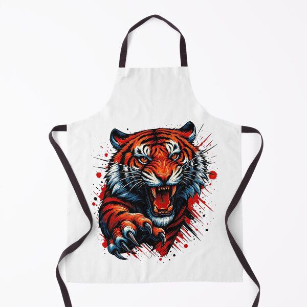 Item preview, Fierce Roaring Tiger Artwork with Claws designed and sold by ArtfulWeave.