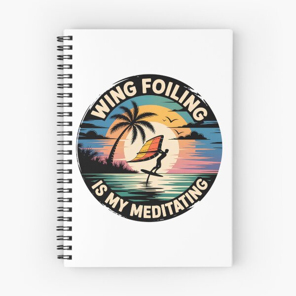 Item preview, Wing Foiling Is My Meditation – Retro Tropical Surf Sunset Design designed and sold by VividOrganica.