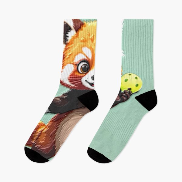 Item preview, pickleball red panda plastered colorful funny animal design designed and sold by SmashingDeals.