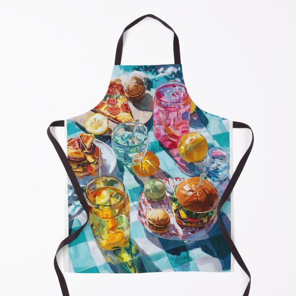 Item preview, Vibrant Summer Picnic – Colorful Food Art with Burgers, Pizza & Lemon Drinks designed and sold by Grafititee.