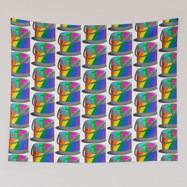 Item preview, Proud Paint Polysexual Flag in a Bucket designed and sold by HarveyHandcraftsandDesigns.