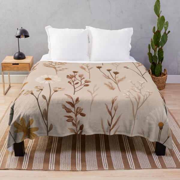 Item preview, Neutral Botanical Pattern – Beige Dried Flowers and Leaves Seamless Design designed and sold by AillustriaAK.