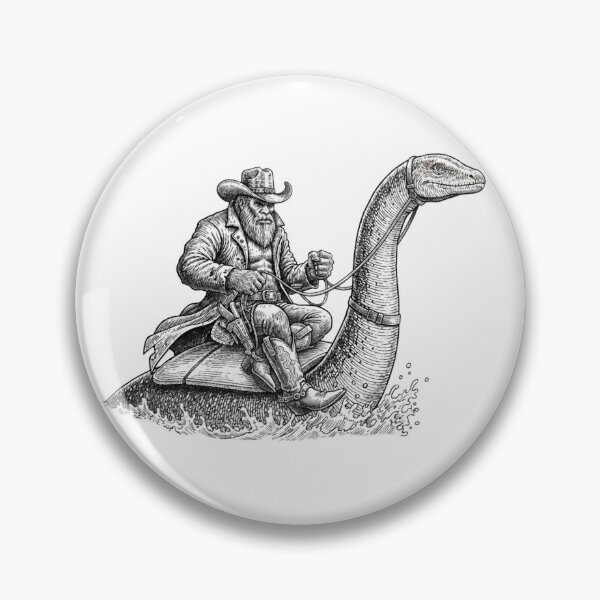 Item preview, Cowboy Bigfoot Riding Lochness Monster Nessie designed and sold by WeirdMart.
