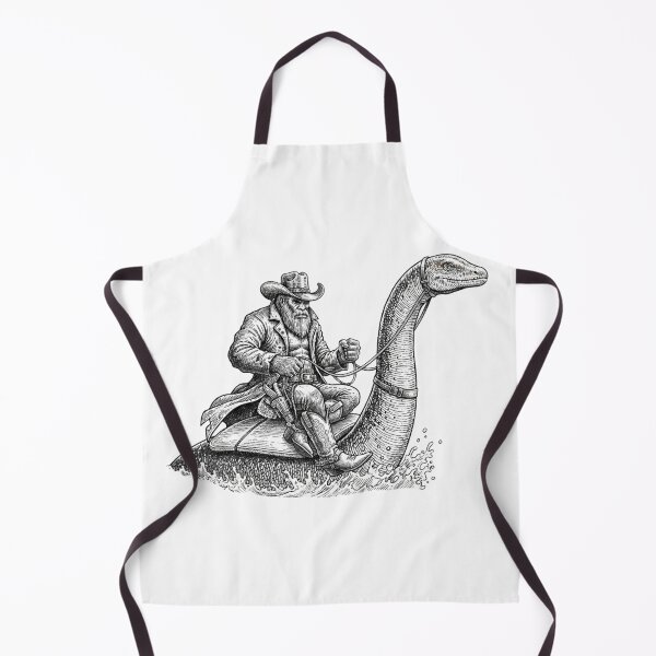 Item preview, Cowboy Bigfoot Riding Lochness Monster Nessie designed and sold by WeirdMart.