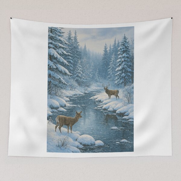 Item preview, Rio Selvagem em Paisagem Invernal   designed and sold by Leonornature.
