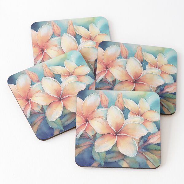 Item preview, Hawaiian Orange Sunrise Plumeria designed and sold by J Marielle Designs.