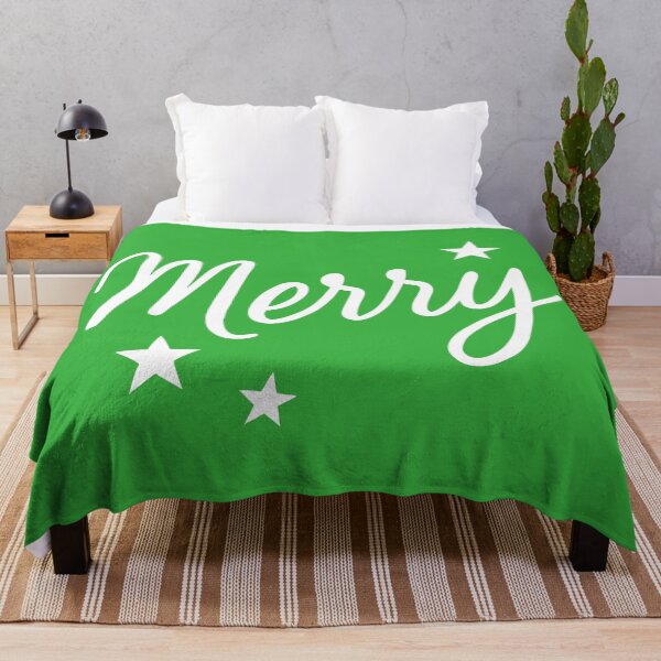 Item preview, Merry – Minimal Christmas Script with Stars designed and sold by donwillisjrart.