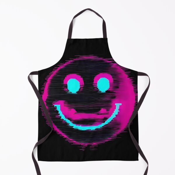 Item preview, Glitchy smiley face, hot pink and cyan 2 designed and sold by Neon G.