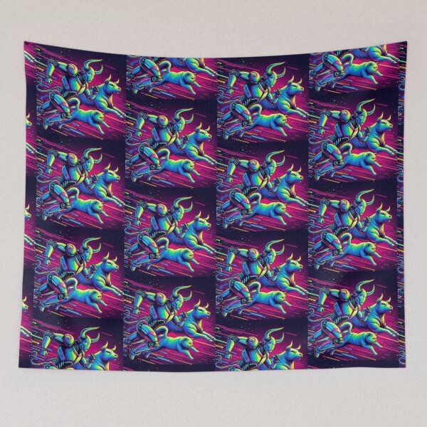 Item preview, robot,bull and cute cat running designed and sold by Dogandesighn.
