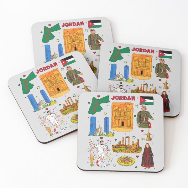 Item preview, Jordan Heritage Art - Petra, Amman Skyline & Middle Eastern Culture Illustration designed and sold by mashmosh.