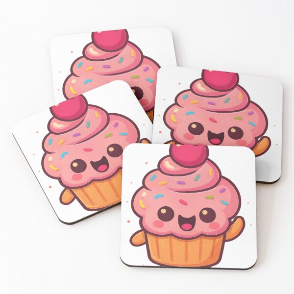 Item preview, Happy Kawaii Cupcake with Cherry designed and sold by panchoflex.