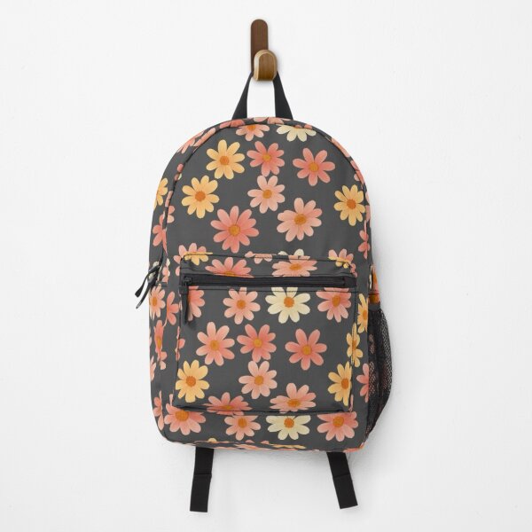 Item preview, Warm Retro Daisy Flower Pattern on Dark Background – Vintage 70s Floral Aesthetic designed and sold by Whisky1111.
