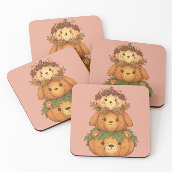 Item preview, Pumpkin Stack Friends | Cute Fall Animal Art | Cozy Autumn Aesthetic designed and sold by TrackinDaTrends.