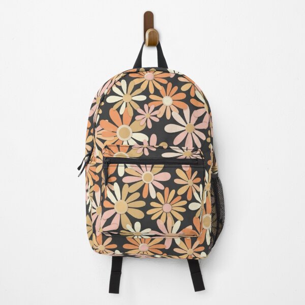 Item preview, Groovy Daisy Collage – 70s Retro Floral Pattern in Peach and Cream designed and sold by Whisky1111.