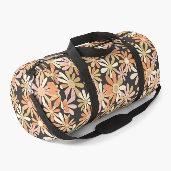 Item preview, Groovy Daisy Collage – 70s Retro Floral Pattern in Peach and Cream designed and sold by Whisky1111.