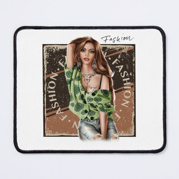 Item preview, Fashion Glamour – Woman in Green Sweater designed and sold by narco075.