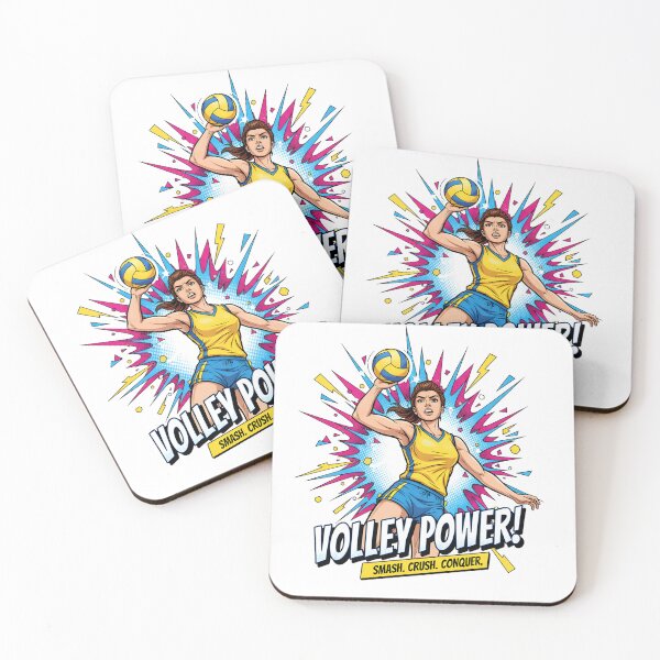 Item preview, Volley Power – Smash. Crush. Conquer. Pop Art Volleyball Design designed and sold by daila70.