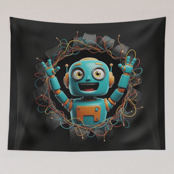 Item preview, 3D Tech Breakout Robot T-shirt Design | Funny Mecha Illusion Tee designed and sold by LatestDesign95.