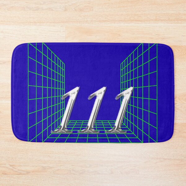 Item preview, 111 Y2K Aesthetic Chrome Angel Number with Grid designed and sold by Spooks Looks.