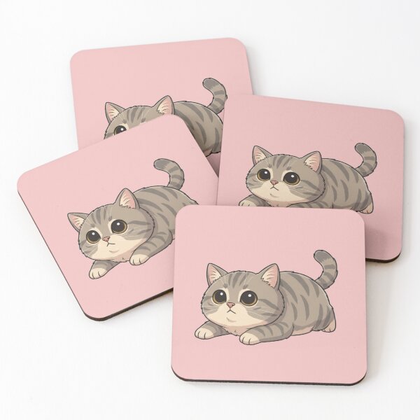 Item preview, Cute Tabby Kitten Lying Down - Animated Design with Big Eyes designed and sold by ViralCollector.