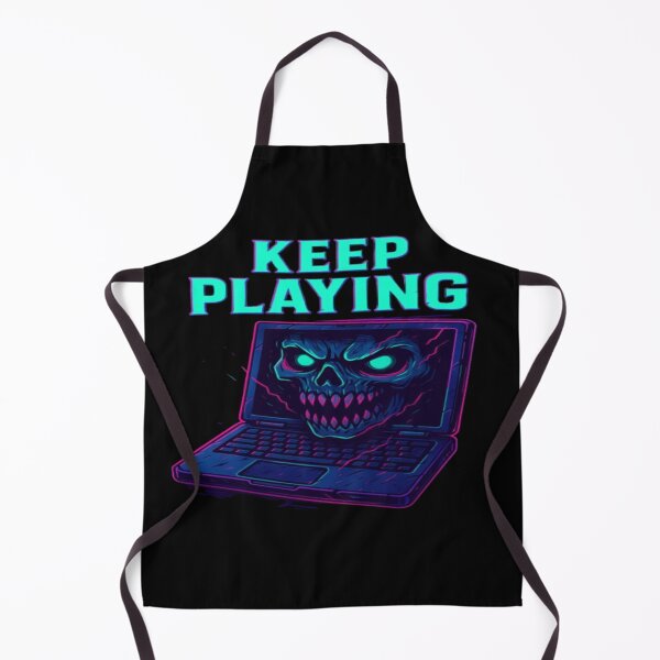 Item preview, Keep Playing — Cyber Gamer Skull Design designed and sold by GlowAIDesigns.