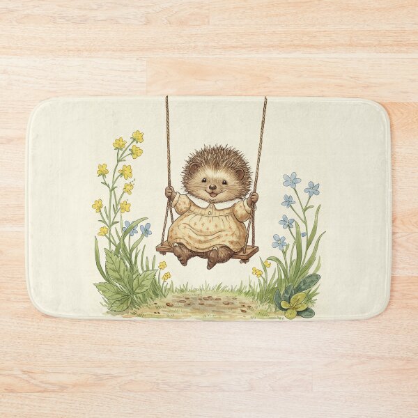 Item preview, Hedgehog on a Spring Swing designed and sold by Pasteltone.