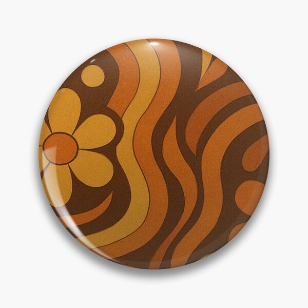 Item preview, Groovy Vintage 70s Flower Pattern Retro Floral designed and sold by amos20111.