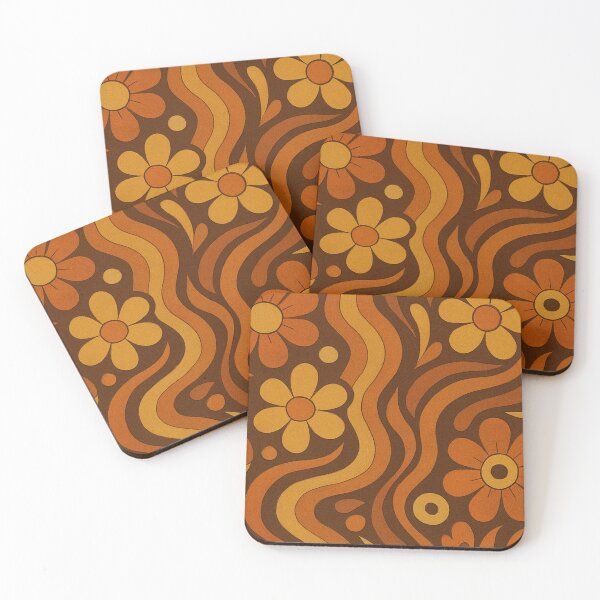 Item preview, Groovy Vintage 70s Flower Pattern Retro Floral designed and sold by amos20111.